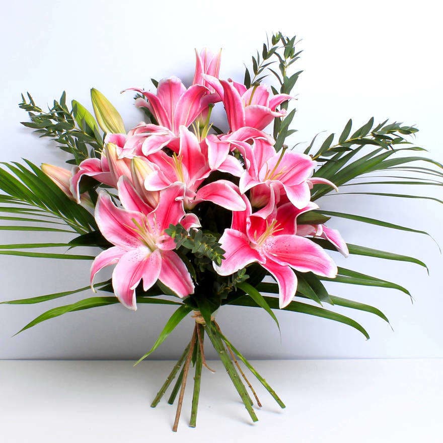 Pink Oriental Lily Bouquet
