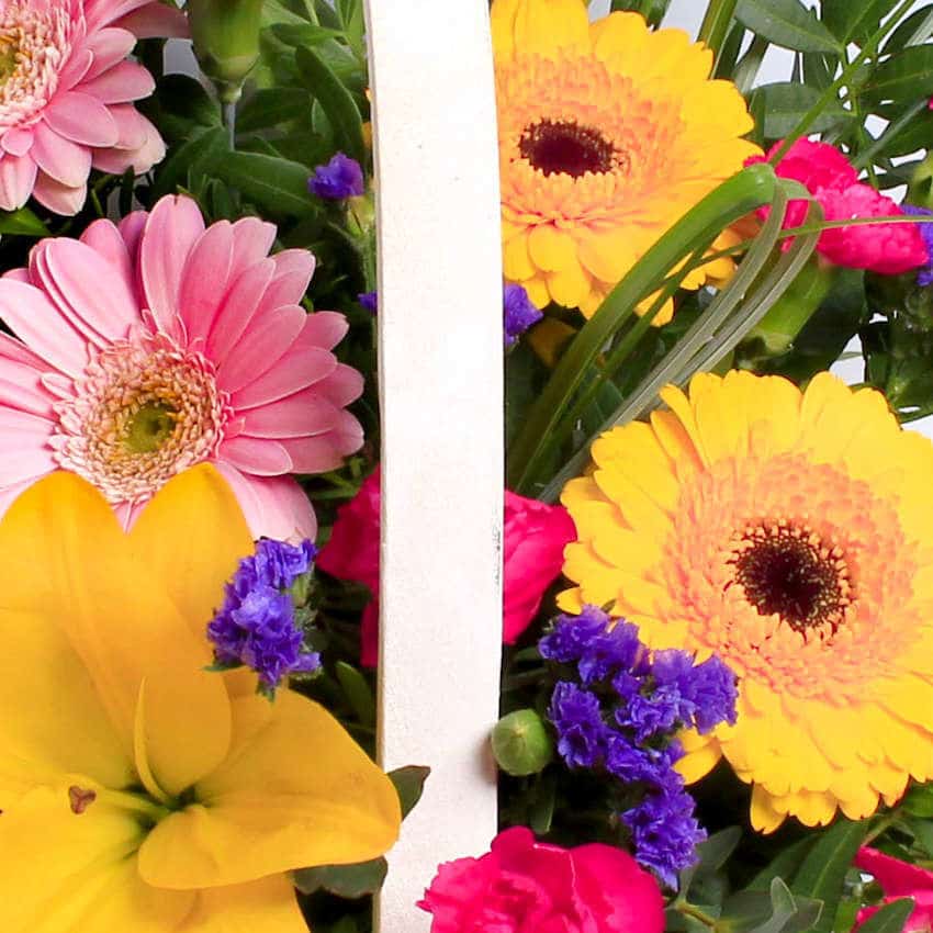 Rainbow Basket of flowers - Image 2