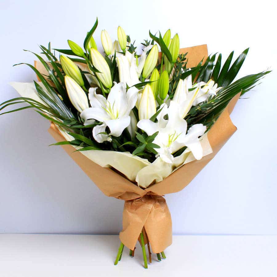 White Lily Bouquet - Image 3
