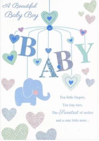 New Baby Boy Greeting Card